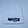 Shut The Fish Up Toque - WHITE - STFUTW - House of Himwitsa Native Art Gallery and Gifts