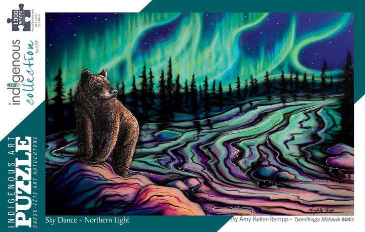 Puzzle Amy Keller Rempp Sky Dance Northern Light - Puzzle Amy Keller Rempp Sky Dance Northern Light -  - House of Himwitsa Native Art Gallery and Gifts