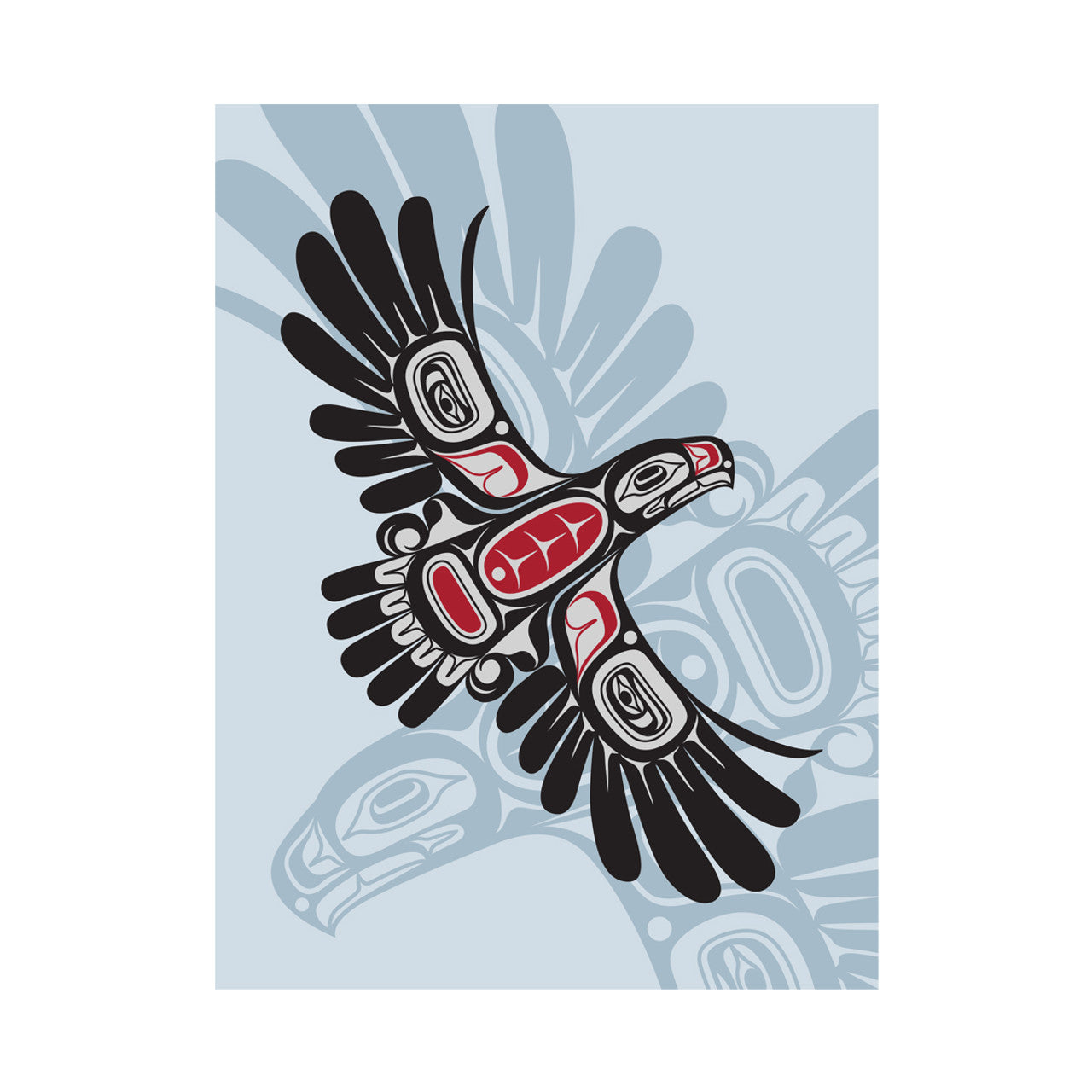 Folding Card Ernest Swanson  Eagle's First Flight - Folding Card Ernest Swanson  Eagle's First Flight -  - House of Himwitsa Native Art Gallery and Gifts