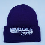 Shut The Fish Up Toque - PURPLE - STFU PURP - House of Himwitsa Native Art Gallery and Gifts