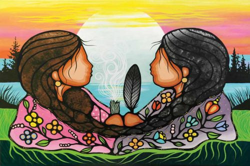 Magnet Jackie Traverse Sharing Knowledge - Magnet Jackie Traverse Sharing Knowledge -  - House of Himwitsa Native Art Gallery and Gifts