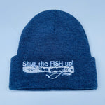 Shut The Fish Up Toque - GREYISH BLUE - STFU G/B - House of Himwitsa Native Art Gallery and Gifts