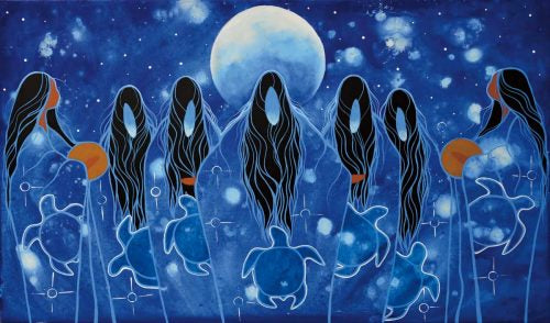 Art Card Jackie Traverse Full Moon Ceremony - Art Card Jackie Traverse Full Moon Ceremony -  - House of Himwitsa Native Art Gallery and Gifts