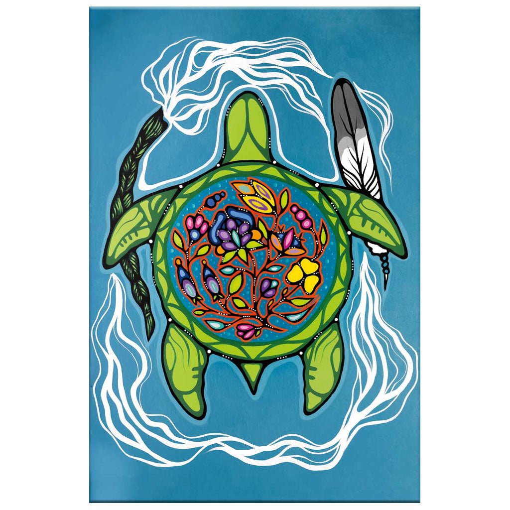 Art Card Jackie Traverse Prayers Turtle - Art Card Jackie Traverse Prayers Turtle -  - House of Himwitsa Native Art Gallery and Gifts