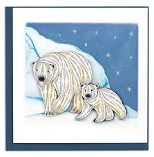 Quilling Art Card Polar Bears