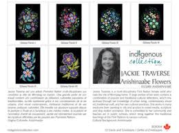 Boxed Art Cards Jackie Traverse Anishinaabe Flowers -  - art cards - House of Himwitsa Art Gallery