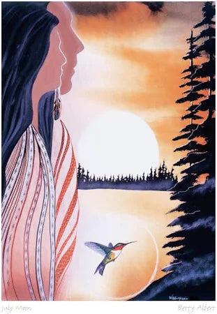 Art Card Betty Albert July moon -  - Art Card - House of Himwitsa Art Gallery