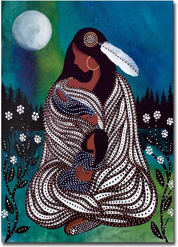 Art Card Betty Albert Loving Arms - Art Card Betty Albert Loving Arms -  - House of Himwitsa Native Art Gallery and Gifts