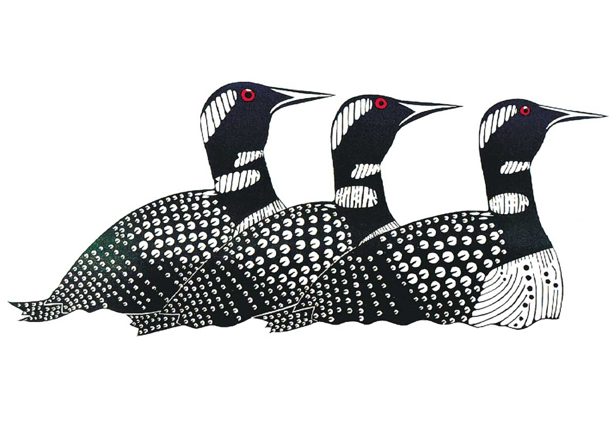 Magnet Kenojuak Ashevak :Return Loon - Magnet Kenojuak Ashevak :Return Loon -  - House of Himwitsa Native Art Gallery and Gifts