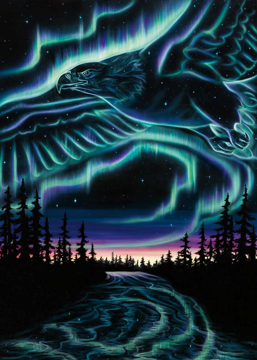 Magnet Amy Keller Rempp Sky Dance Eagles Over The Sky - Magnet Amy Keller Rempp Sky Dance Eagles Over The Sky -  - House of Himwitsa Native Art Gallery and Gifts
