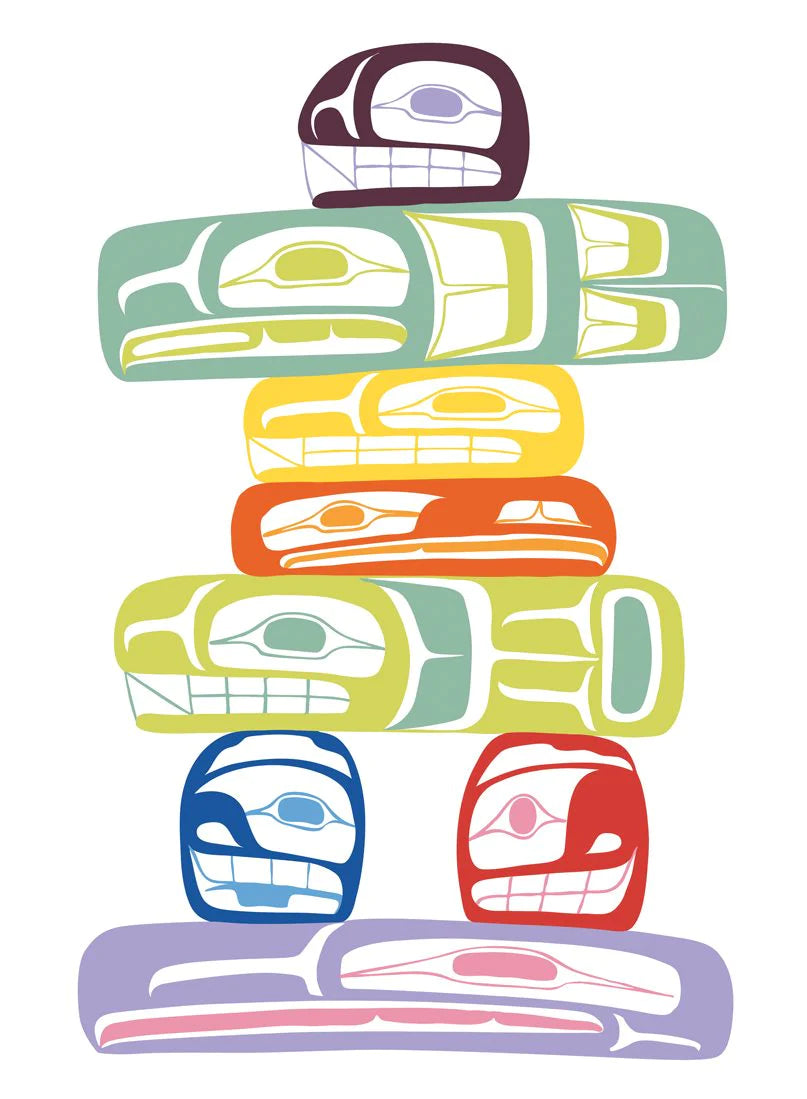 Magnet Bill Helin Inukshuk - Magnet Bill Helin Inukshuk -  - House of Himwitsa Native Art Gallery and Gifts