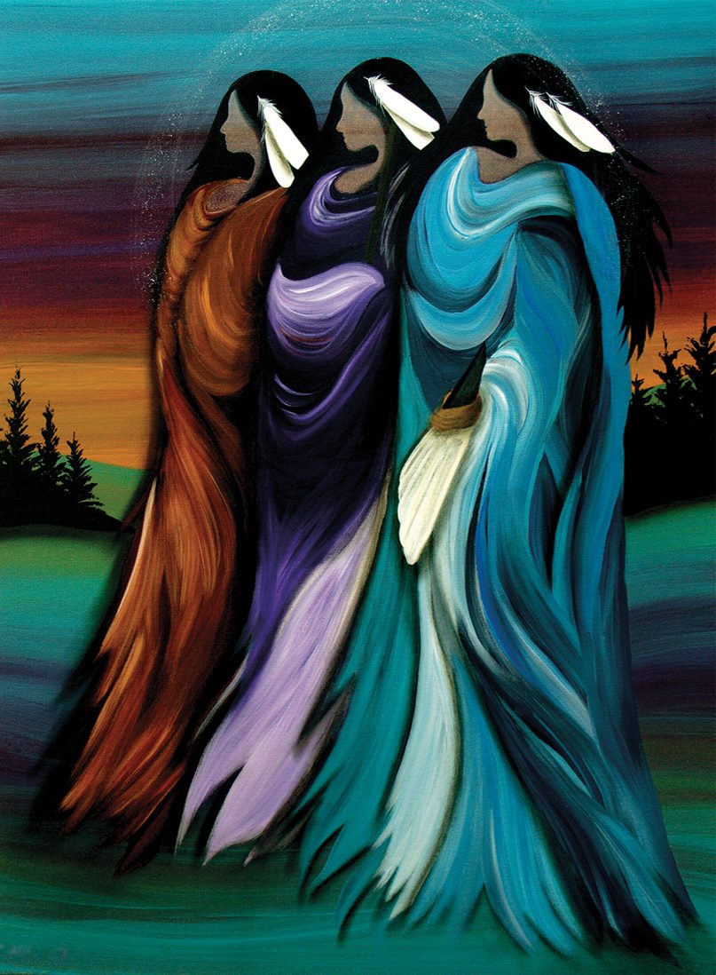 Magnet Betty Albert Three Sisters - Magnet Betty Albert Three Sisters -  - House of Himwitsa Native Art Gallery and Gifts