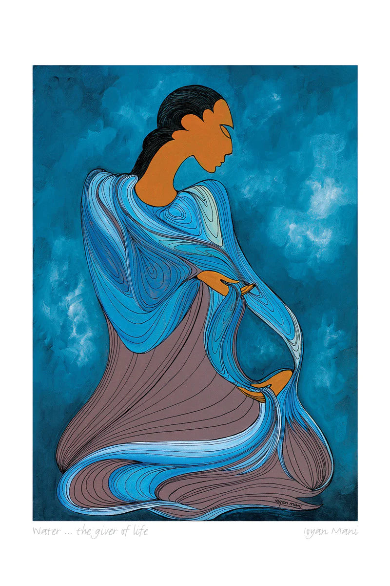 Art Card Maxine Noel Water Giver Of Life - Art Card Maxine Noel Water Giver Of Life -  - House of Himwitsa Native Art Gallery and Gifts