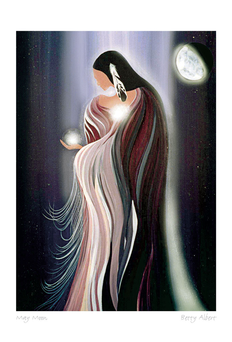 Art Card Betty Albert May Moon - Art Card Betty Albert May Moon -  - House of Himwitsa Native Art Gallery and Gifts