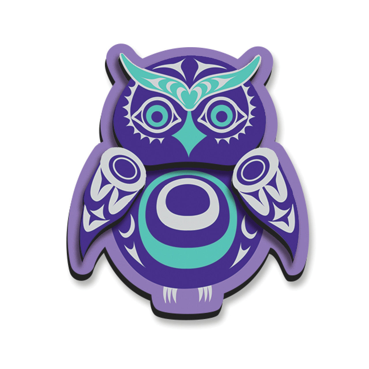 3D MAGNETS - Simone Diamond Owl - M376 - House of Himwitsa Native Art Gallery and Gifts