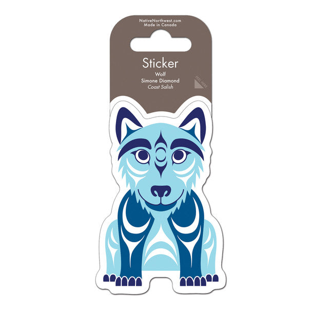 Sticker Simone Diamond Wolf - Sticker Simone Diamond Wolf -  - House of Himwitsa Native Art Gallery and Gifts