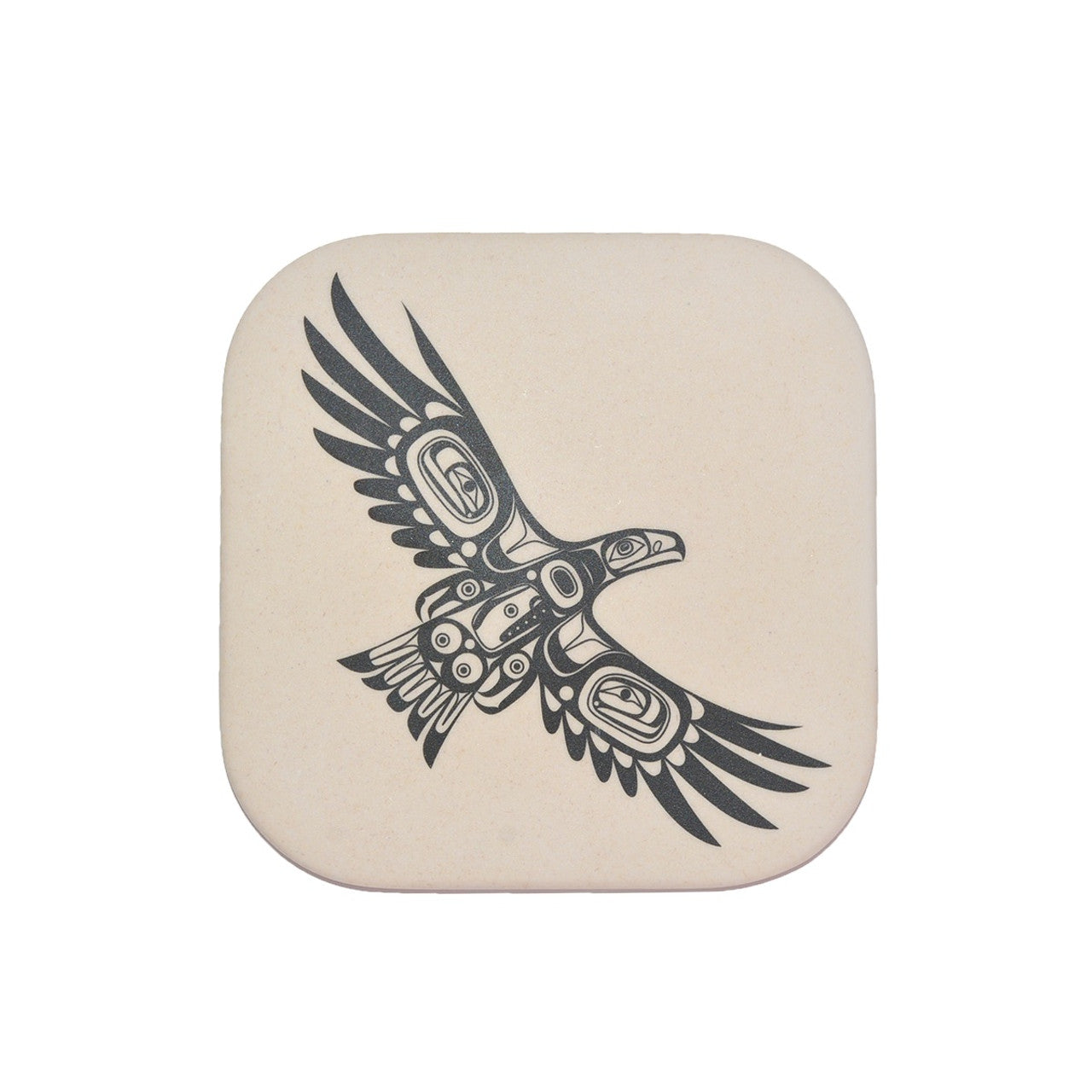 BAMBOO COASTERS - Soaring Eagle - BFCBC - House of Himwitsa Native Art Gallery and Gifts