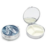Small Pill Cases with Mirror - Eagle Feathers- Corey Bullpit - PCASE19 - House of Himwitsa Native Art Gallery and Gifts
