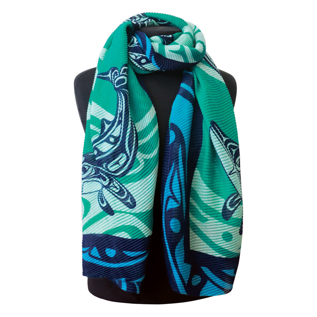 ECO SCARFS - Humpback Whale - ESCARF12 - House of Himwitsa Native Art Gallery and Gifts