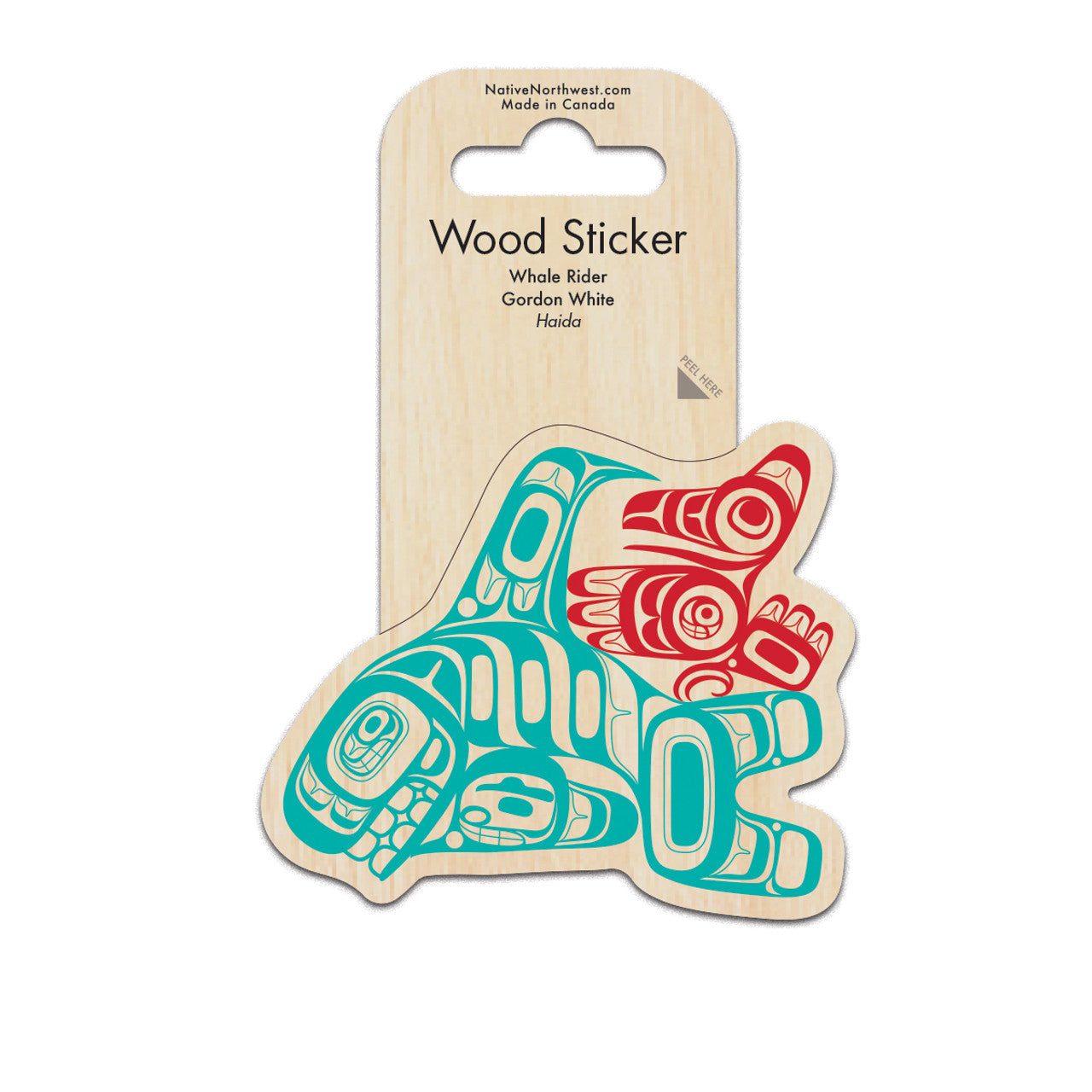 Wood Sticker Gordon White Whale Rider - Garfinkle - Sticker - House of Himwitsa Art Gallery