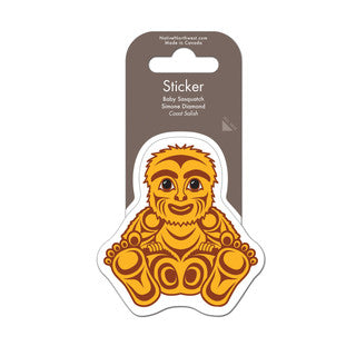 Sticker Simone Diamond Baby Sasquatch - Sticker Simone Diamond Baby Sasquatch -  - House of Himwitsa Native Art Gallery and Gifts