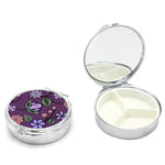 Small Pill Cases with Mirror - Ojibwe Florals- Storm Angenconeb - PCASE17 - House of Himwitsa Native Art Gallery and Gifts