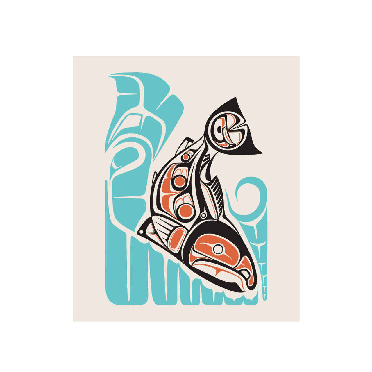 Eco Cloth Paul Windsor Sockeye Salmon - Garfinkle - Eco Cloth - House of Himwitsa Art Gallery