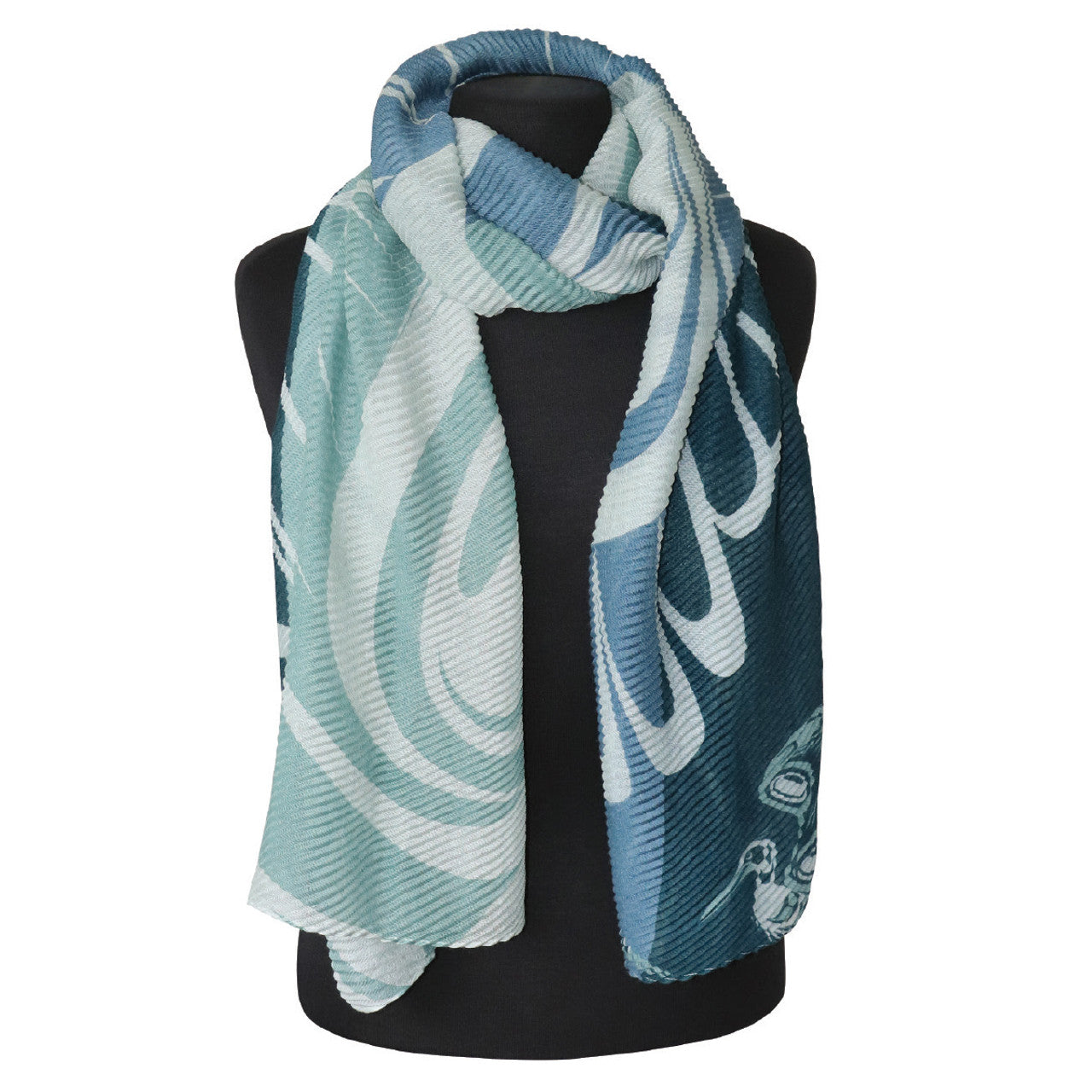 ECO SCARFS - Blue Heron - ESCARF18 - House of Himwitsa Native Art Gallery and Gifts