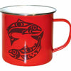 ENAMEL MUGS - Salmon / 17oz - EMUG5 - House of Himwitsa Native Art Gallery and Gifts