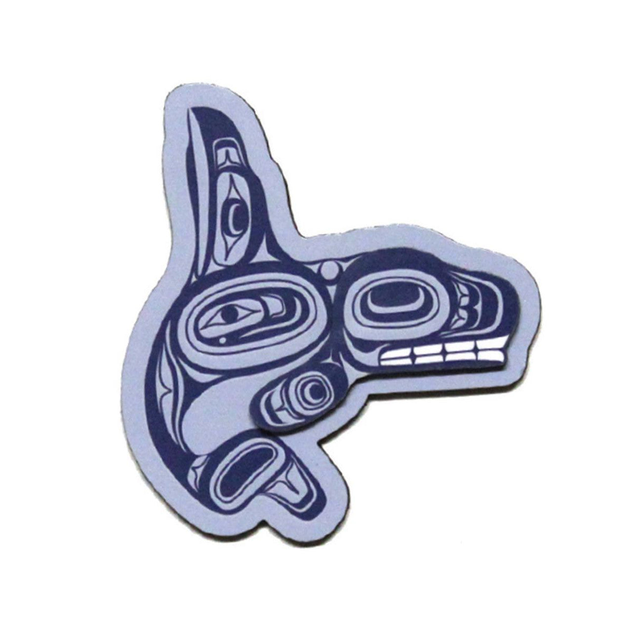 3D MAGNETS - Ernest Swanson Whale blue - M364 - House of Himwitsa Native Art Gallery and Gifts