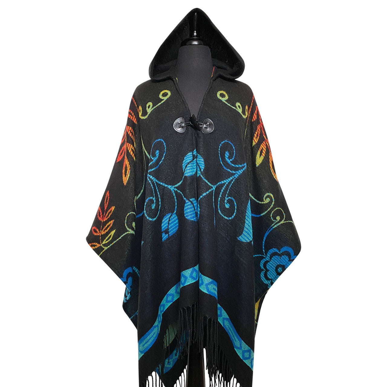 Hooded Fashion Wrap Honouring Our Life Givers - Garfinkle - Capes - House of Himwitsa Art Gallery