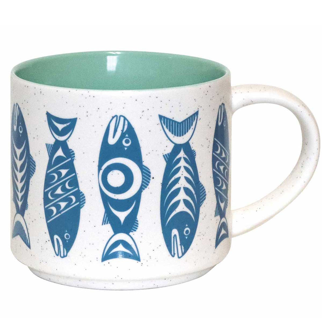 CERAMIC MUGS - 16oz / Salmon in the Wild - CMUG18 - House of Himwitsa Native Art Gallery and Gifts