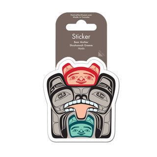 Sticker Shoshannah Greene Bear Mother - Sticker Shoshannah Greene Bear Mother -  - House of Himwitsa Native Art Gallery and Gifts