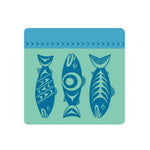 CORK-BACKED COASTERS - Salmon in the Wild - CBC18 - House of Himwitsa Native Art Gallery and Gifts