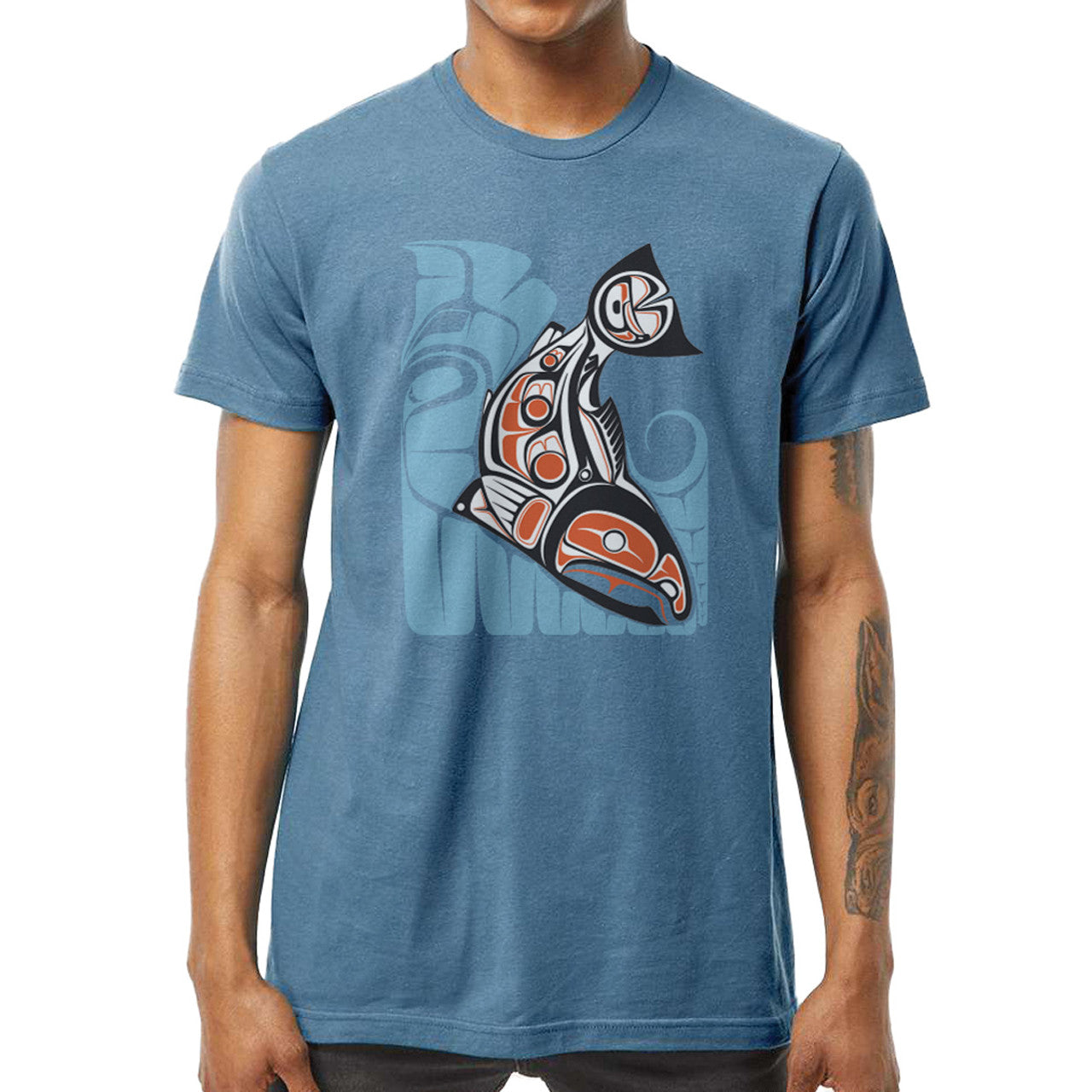 T-Shirt Sockeye Salmon Slate Blue