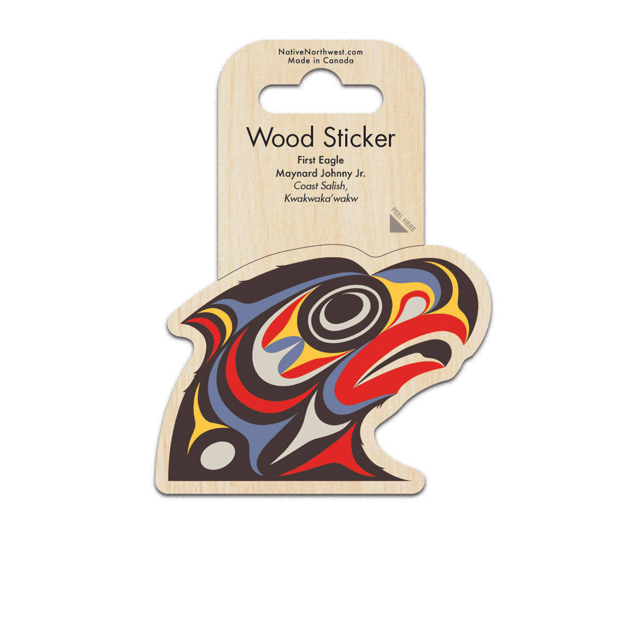 Wood Sticker Maynard Johnny Jr. First Eagle - Garfinkle - Sticker - House of Himwitsa Art Gallery
