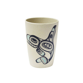 BAMBOO CUPS - Whale - BFMSW - House of Himwitsa Native Art Gallery and Gifts