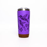 CORK BASE TRAVEL MUGS - 20oz / Hummingbird - TMCB66 - House of Himwitsa Native Art Gallery and Gifts