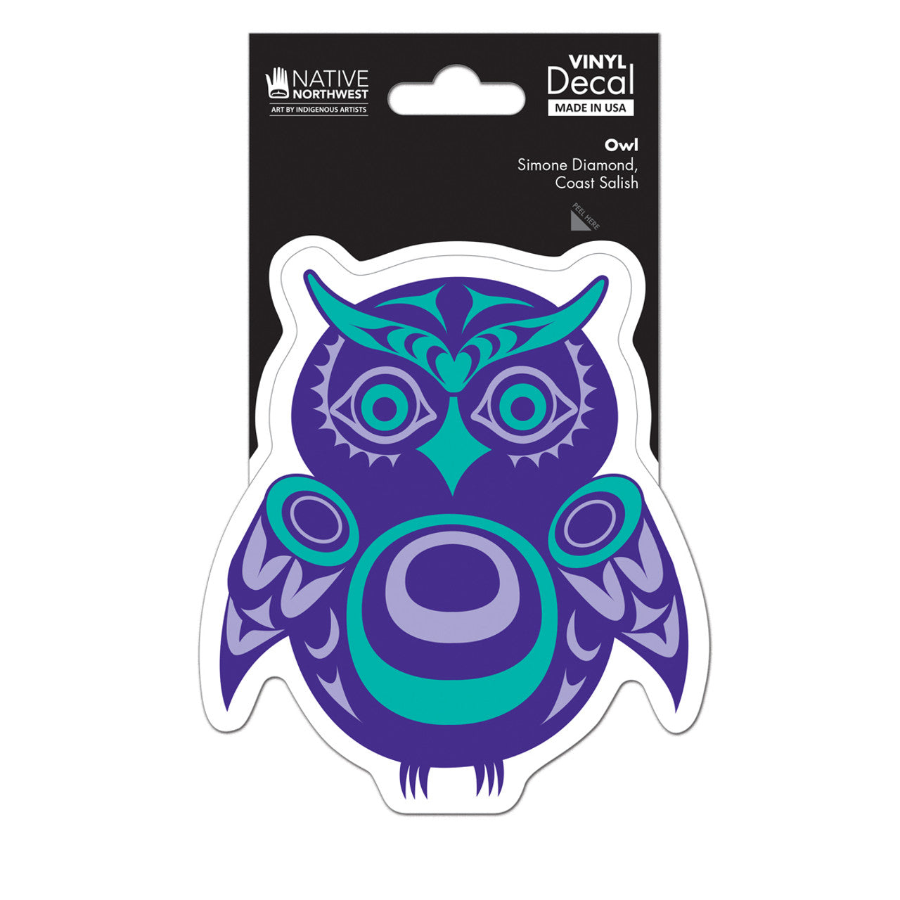 DECALS - Simone Diamond Owl - D239 - House of Himwitsa Native Art Gallery and Gifts