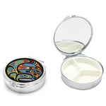 Small Pill Cases with Mirror - Whale- Johnny Maynard Jr. - PCASE14 - House of Himwitsa Native Art Gallery and Gifts
