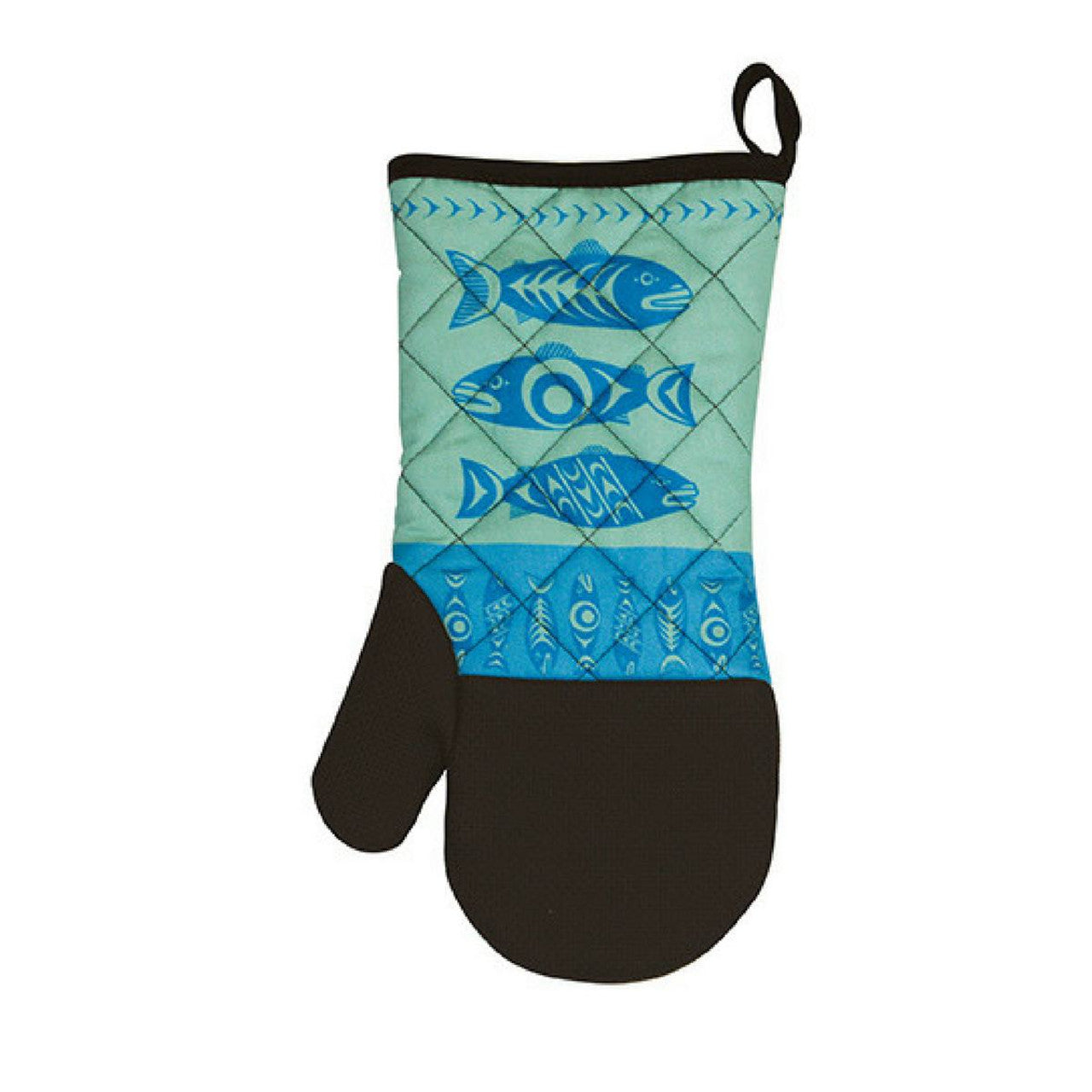 OVEN MITTS - Salmon in the Wild - KODS - House of Himwitsa Native Art Gallery and Gifts