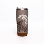 CORK BASE TRAVEL MUGS - 20oz / Raven - TMCB67 - House of Himwitsa Native Art Gallery and Gifts