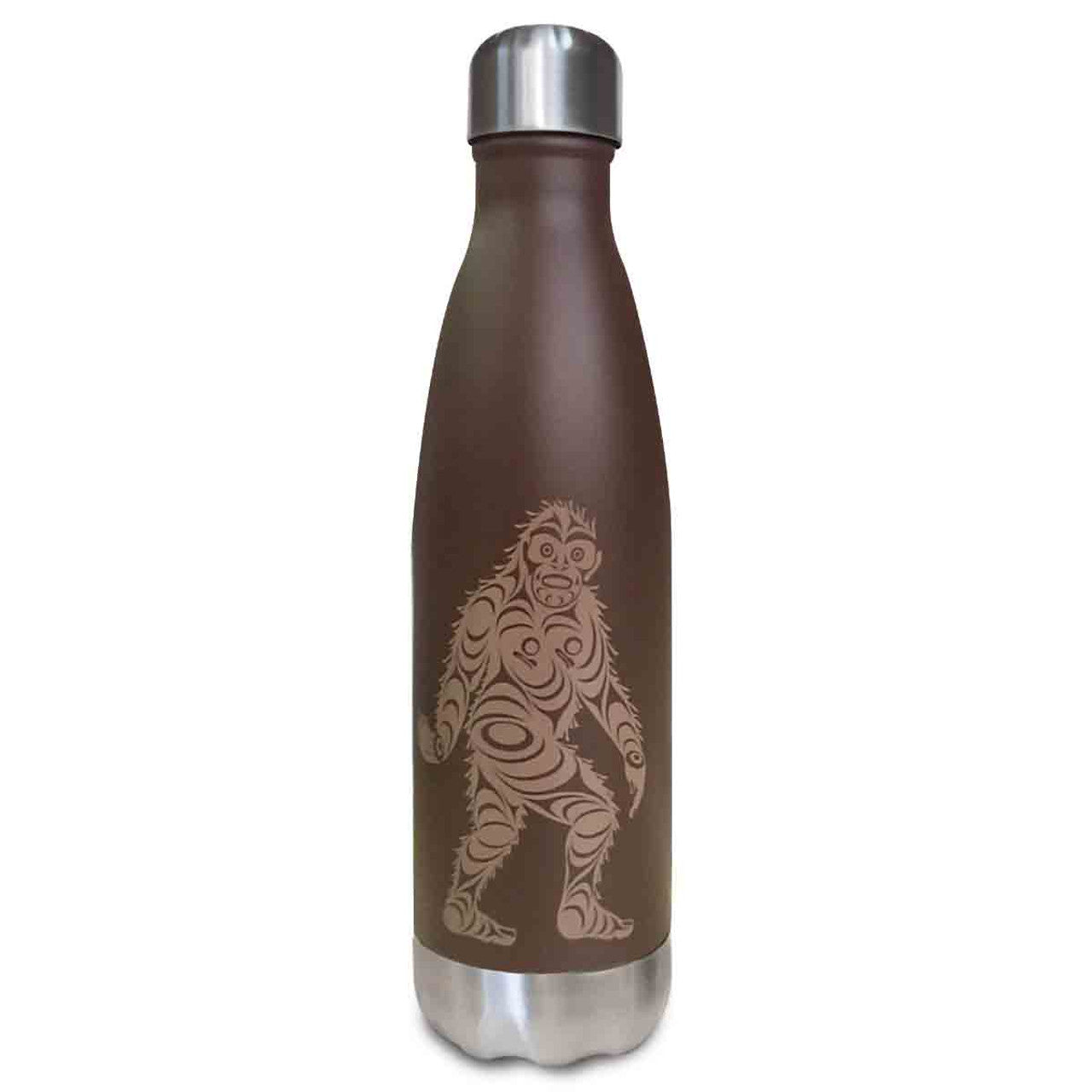 INSULATED BOTTLES - Francis Horne Sr Sasquatch 17oz - BOT89 - House of Himwitsa Native Art Gallery and Gifts