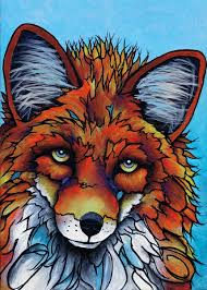 Art Card Micqaela Jones What A Fox - Art Card Micqaela Jones What A Fox -  - House of Himwitsa Native Art Gallery and Gifts