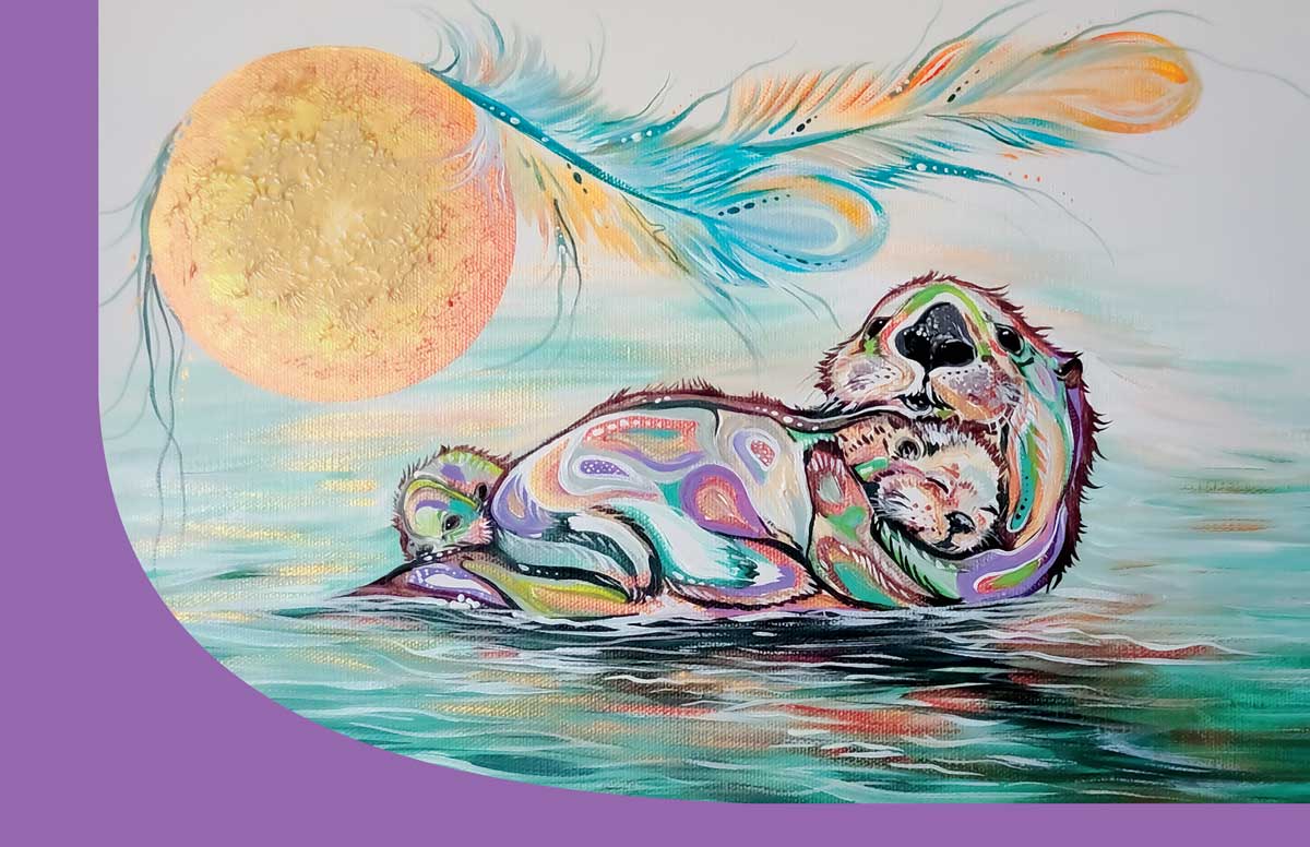 Notebook Otter Family - Notebook Otter Family -  - House of Himwitsa Native Art Gallery and Gifts