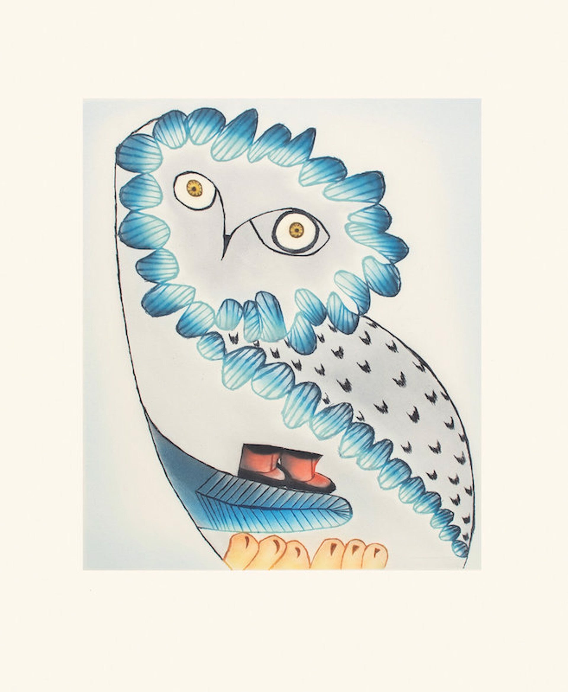 Art Card Ningiukulu Teevee  Owls Bequest - Art Card Ningiukulu Teevee  Owls Bequest -  - House of Himwitsa Native Art Gallery and Gifts