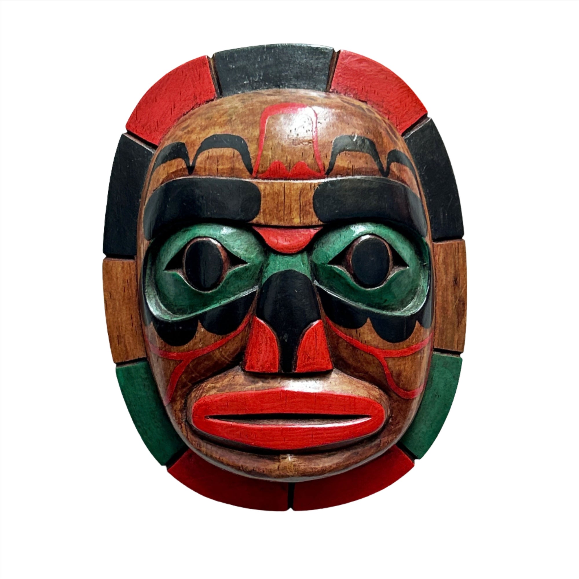 Artie George Panel Man Mask - Coast Raven Designs Studio - Panel - House of Himwitsa Art Gallery