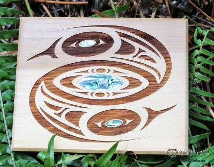 Shain Jackson Cedar Eagle Plaque - Small - MWP319S - House of Himwitsa Native Art Gallery and Gifts