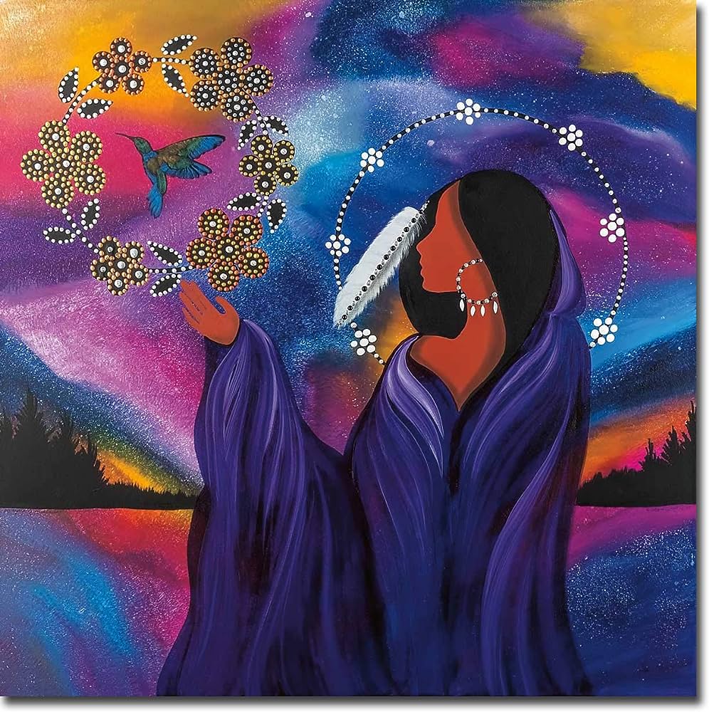 Art Card Betty Albert Prayers Gratitude - Art Card Betty Albert Prayers Gratitude -  - House of Himwitsa Native Art Gallery and Gifts