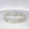 Gilbert Pat Wolf 1/2'' Width x  7.1/2" Diameter Silver Bangle